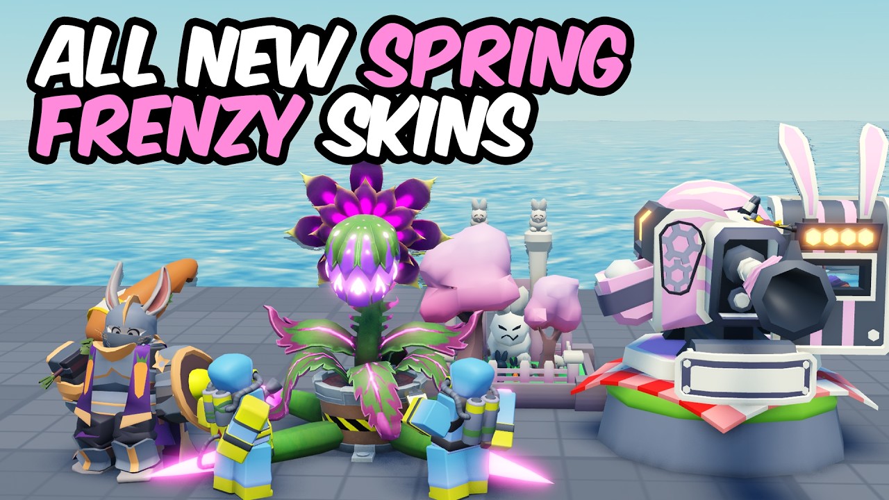 ALL NEW SPRING FRENZY SKINS SHOWCASE | Tower Defense Simulator | ROBLOX
