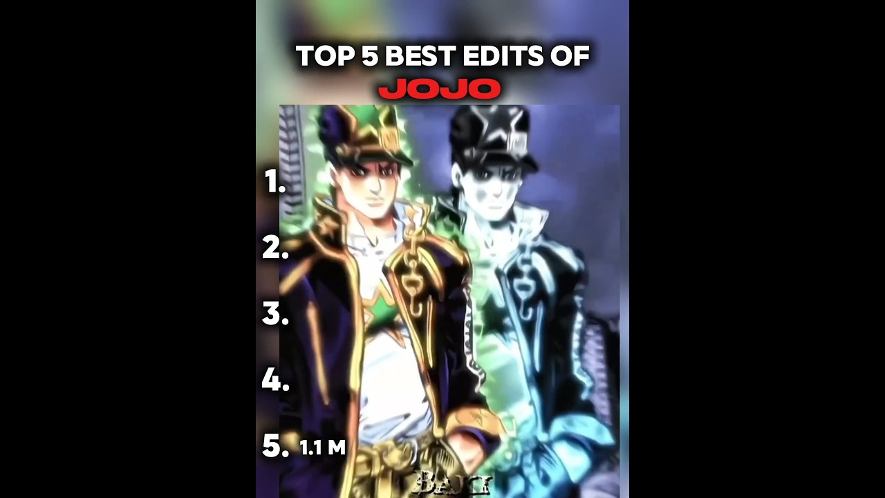 top 5 best edits of JoJo #jojo #jjba #jojosbizzareadventure #fyp #animeedit #edit