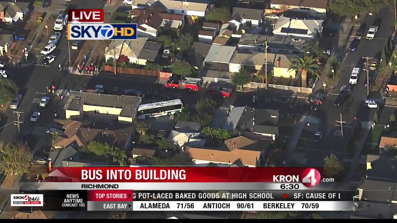 AC Transit Bus Crashes Into Home During High Speed Chase in Richmond