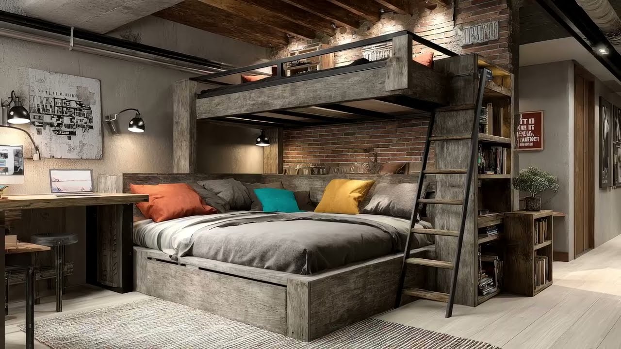 Industrial Design Studio Apartments with Chic and Modern Ideas for Small Urban Living