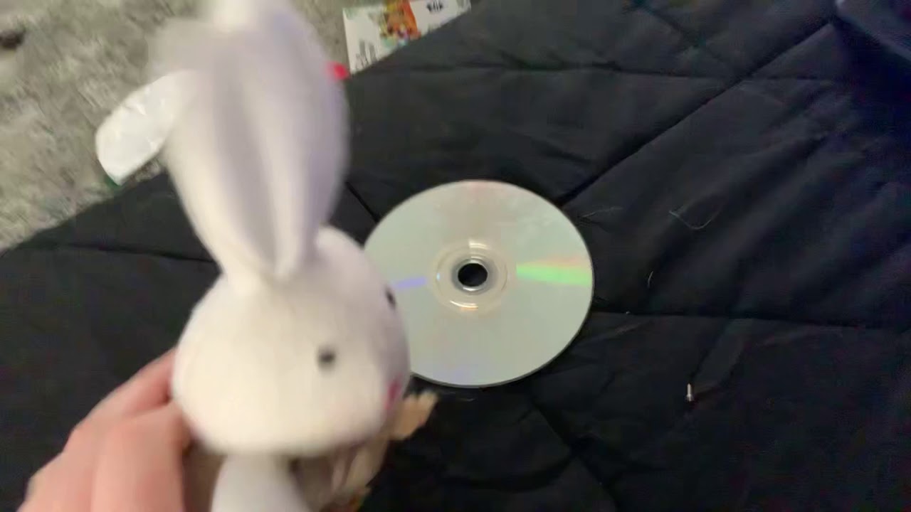 Bunny watches Disney dvd logo scread