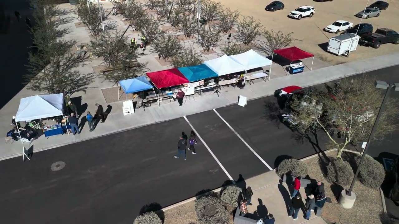 Drone Video Of Thunderbird Amateur Radio Club 2024 Hamfest in Glendale, AZ
