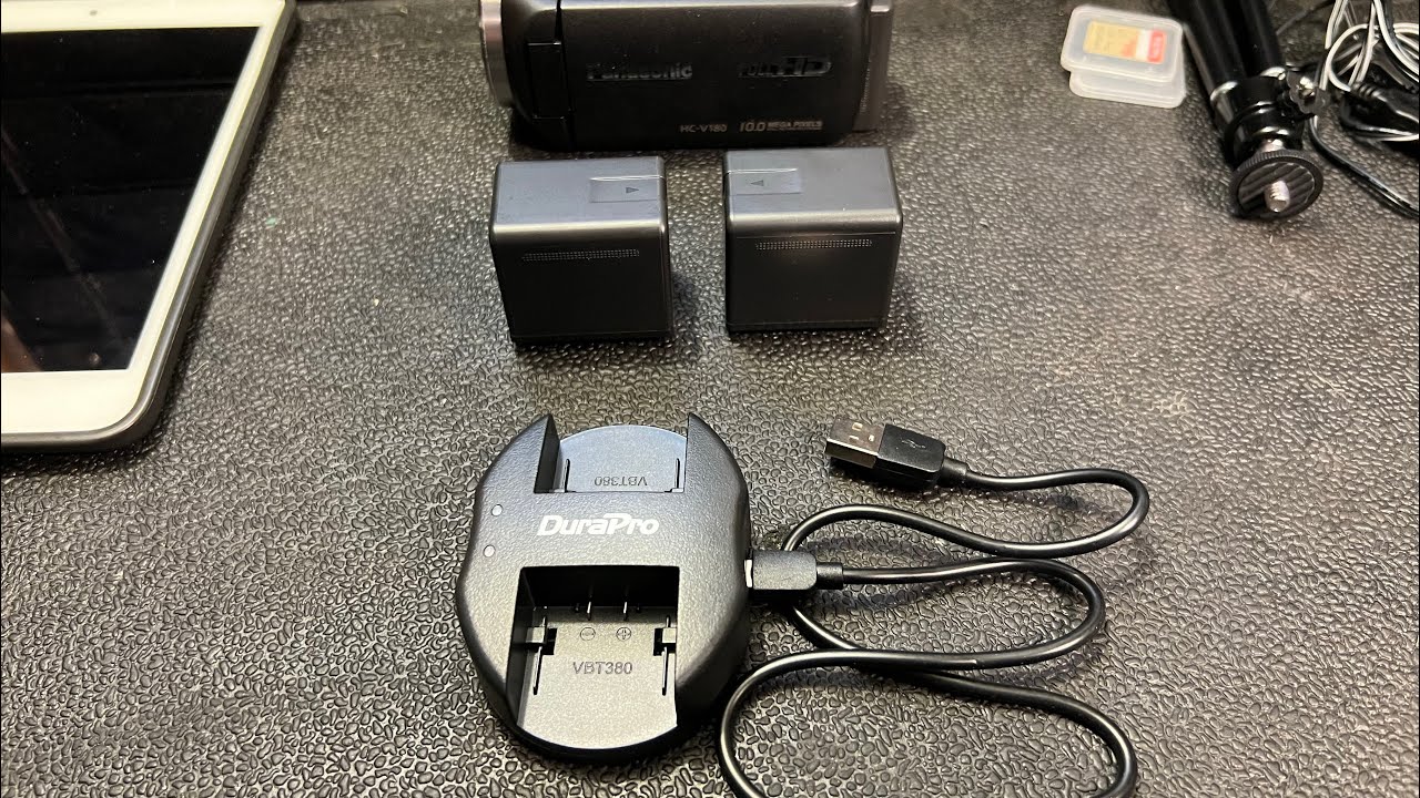 DuraPro Batteries and Charger for Panasonic v180 Camcorder