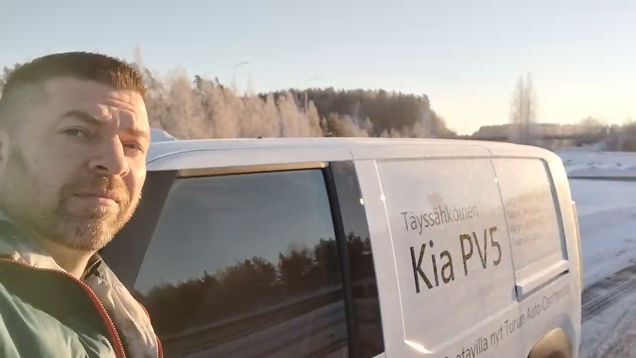 Тест расхода топлива Kia PV5 в холодную погоду (-23°C и автомагистраль).