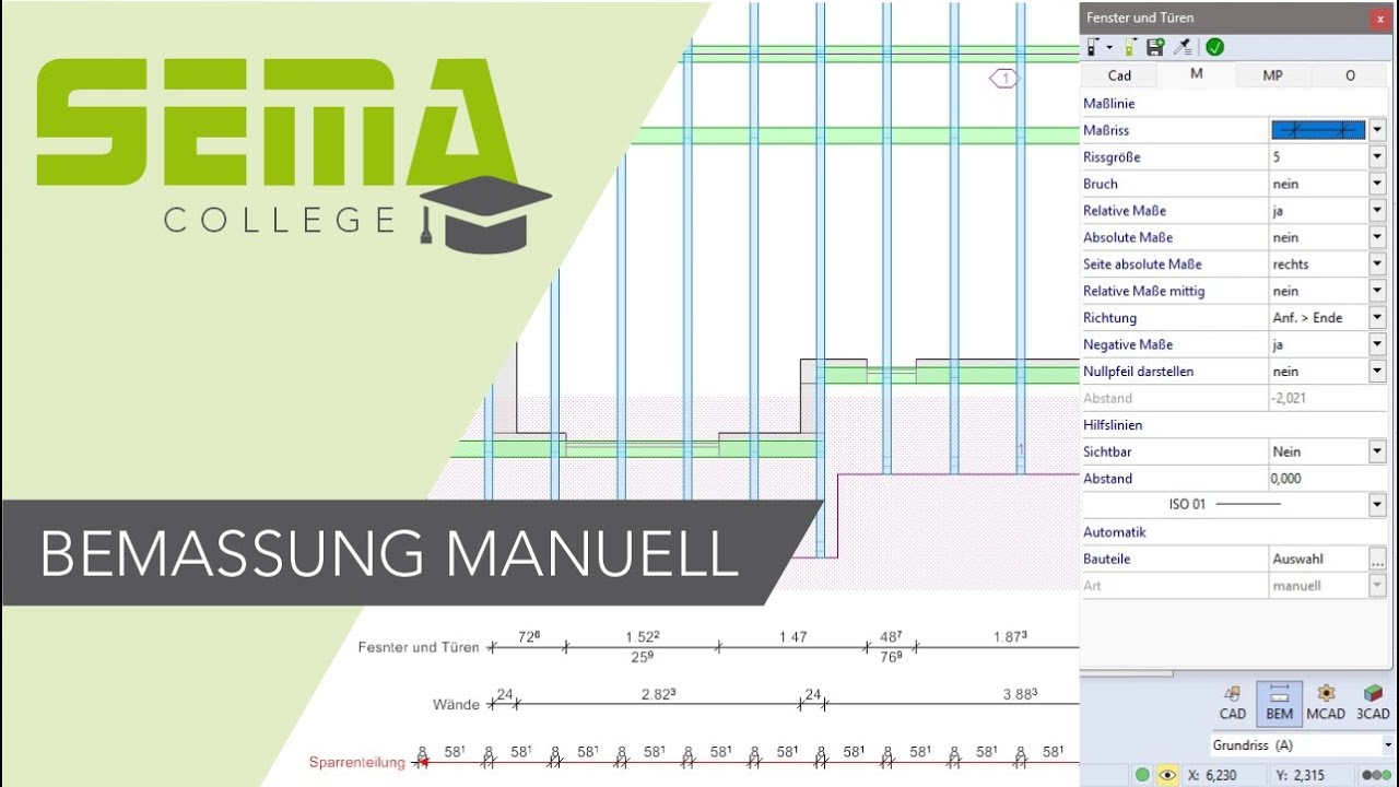Tipps & Tricks:  Bemaßung manuell