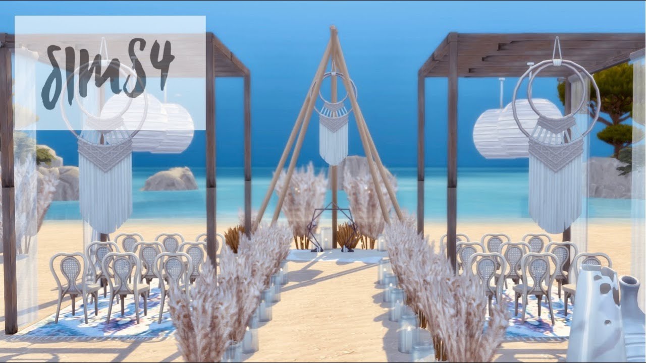 Sims 4 | Boho Beach Wedding Venue | NOCC | Stop Motion | Console  PS4