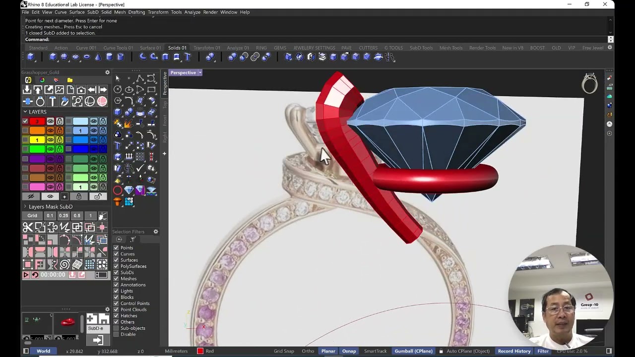 Intro SubD in Rhino8 +GrasshopperGold ( Part1)