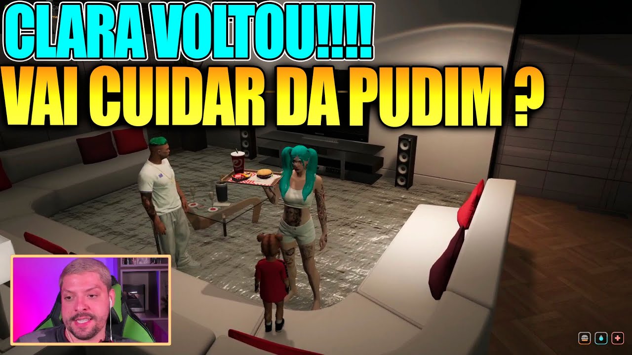 CLARA VOLTOU!!! VAI CUIDAR DA PUDIM ??