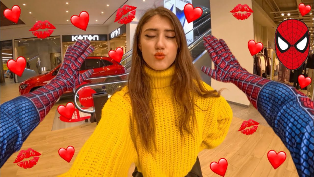 CRAZY GIRL WILL NOT LEAVE SPIDER-MAN ALONE AT THE MALL (Love Parkour POV) @jumphistory    