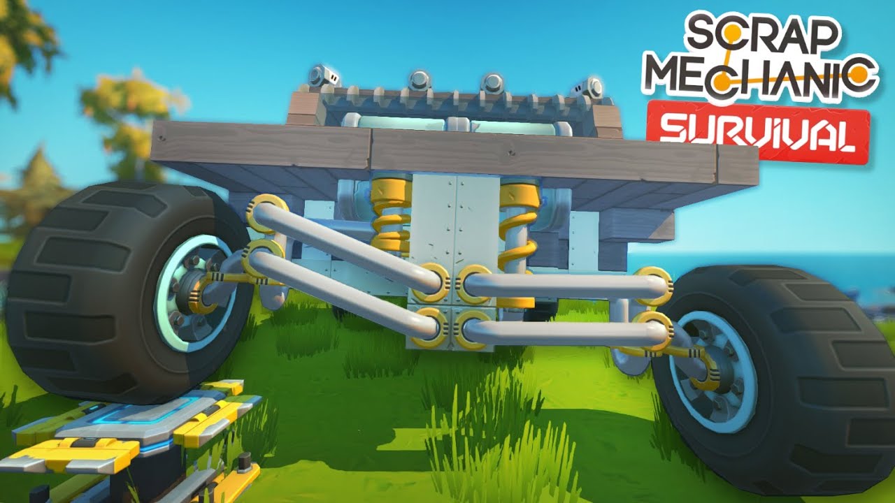 Переход на подвеску с двойными поперечными рычагами! — режим выживания Scrap Mechanic #35