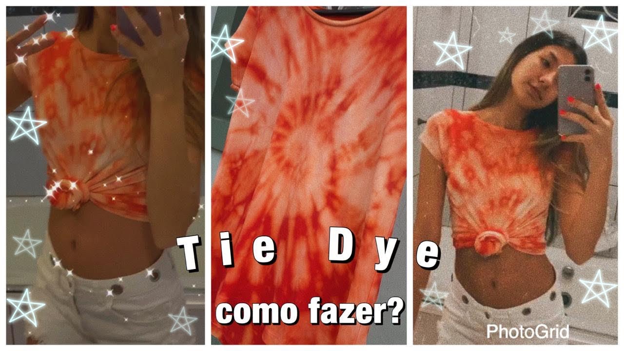 COMO FAZER CAMISETA TIE-DYE (com água sanitária)