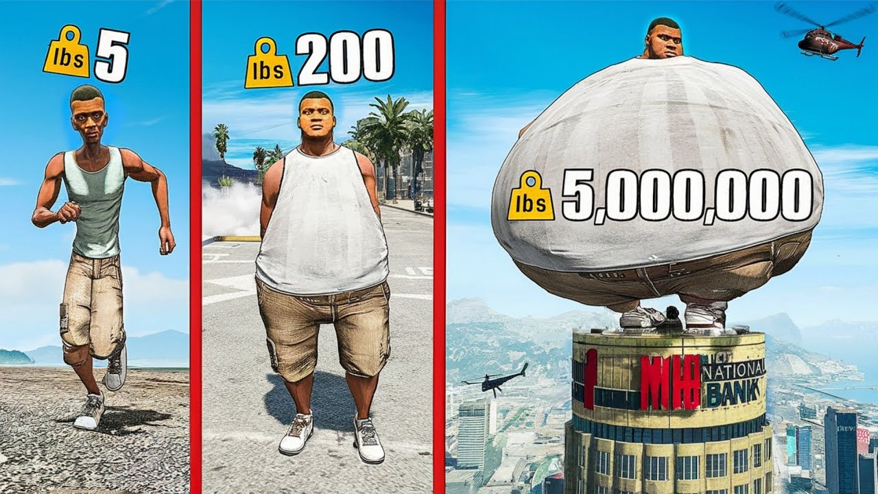 GTA 5 but I get fatter every minute | Skinny to Fat Franklin | Lovely Gaming
