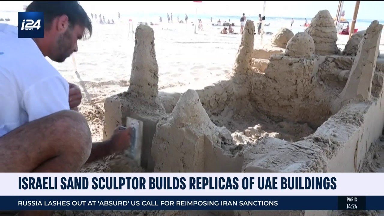 Israeli Sand Sculptor Builds Replicas of UAE Buildings on Tel Aviv Beach