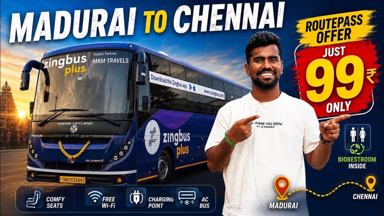 🤗Madurai To Chennai 🤗Zing Bus Plus 🤗Just 99Rs Only😍