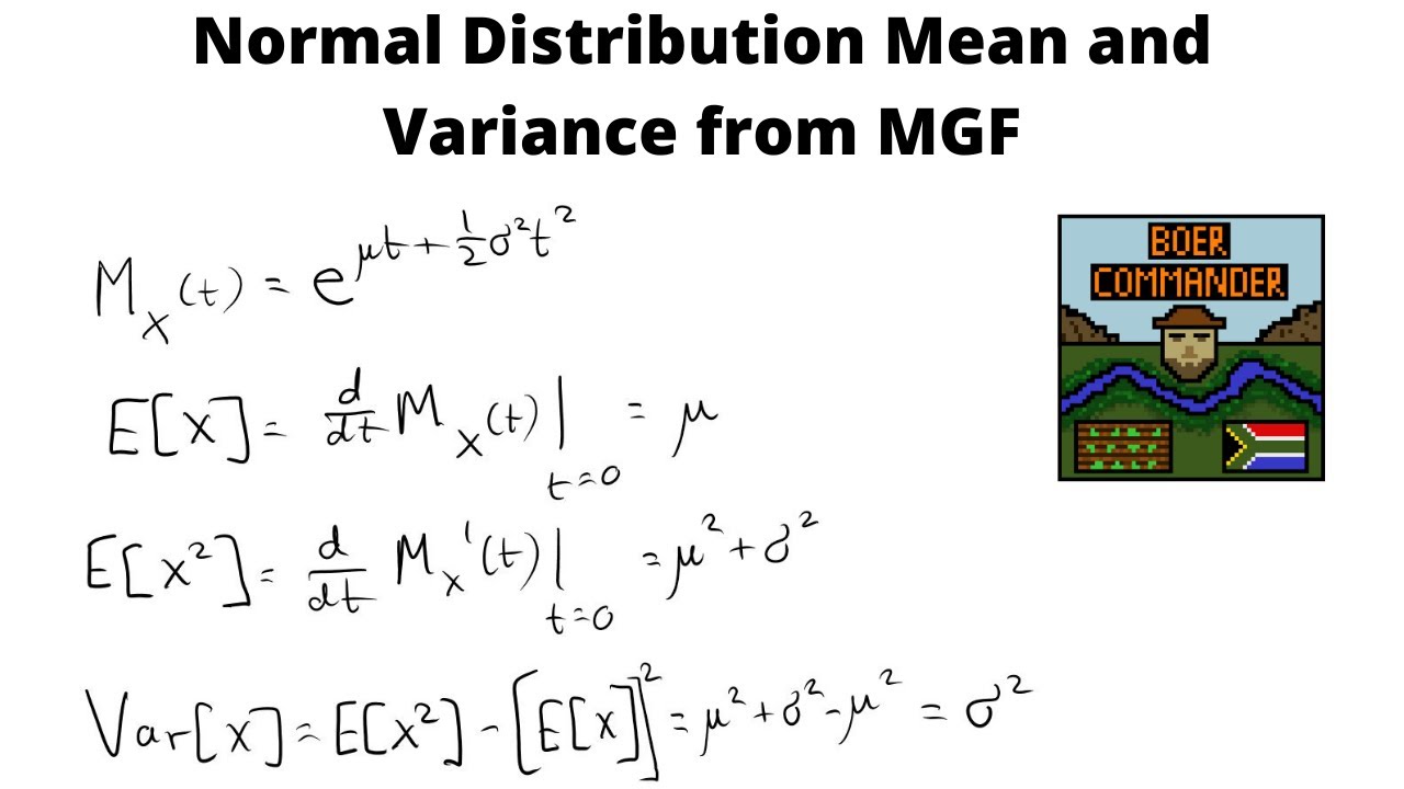 Normal Distribution Mean and Variance Proof