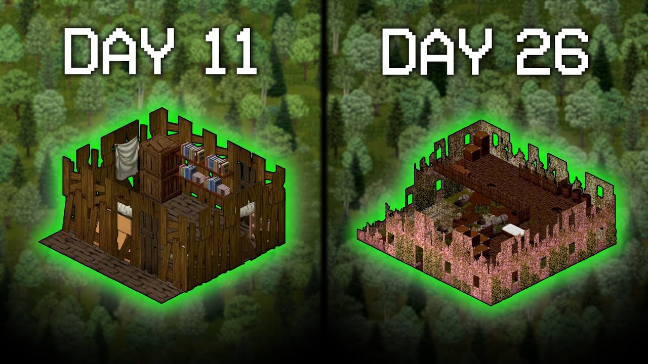 Exploring Lost Ruins | Project Zomboid Wilderness Challenge #2
