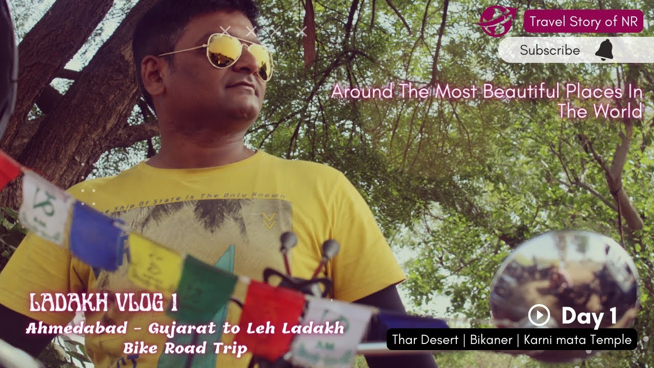 Thar Desert | Bikaner | Karni mata Temple | Ladakh Vlog 1 | Ahmedabad to Leh Ladakh Bike Road Trip