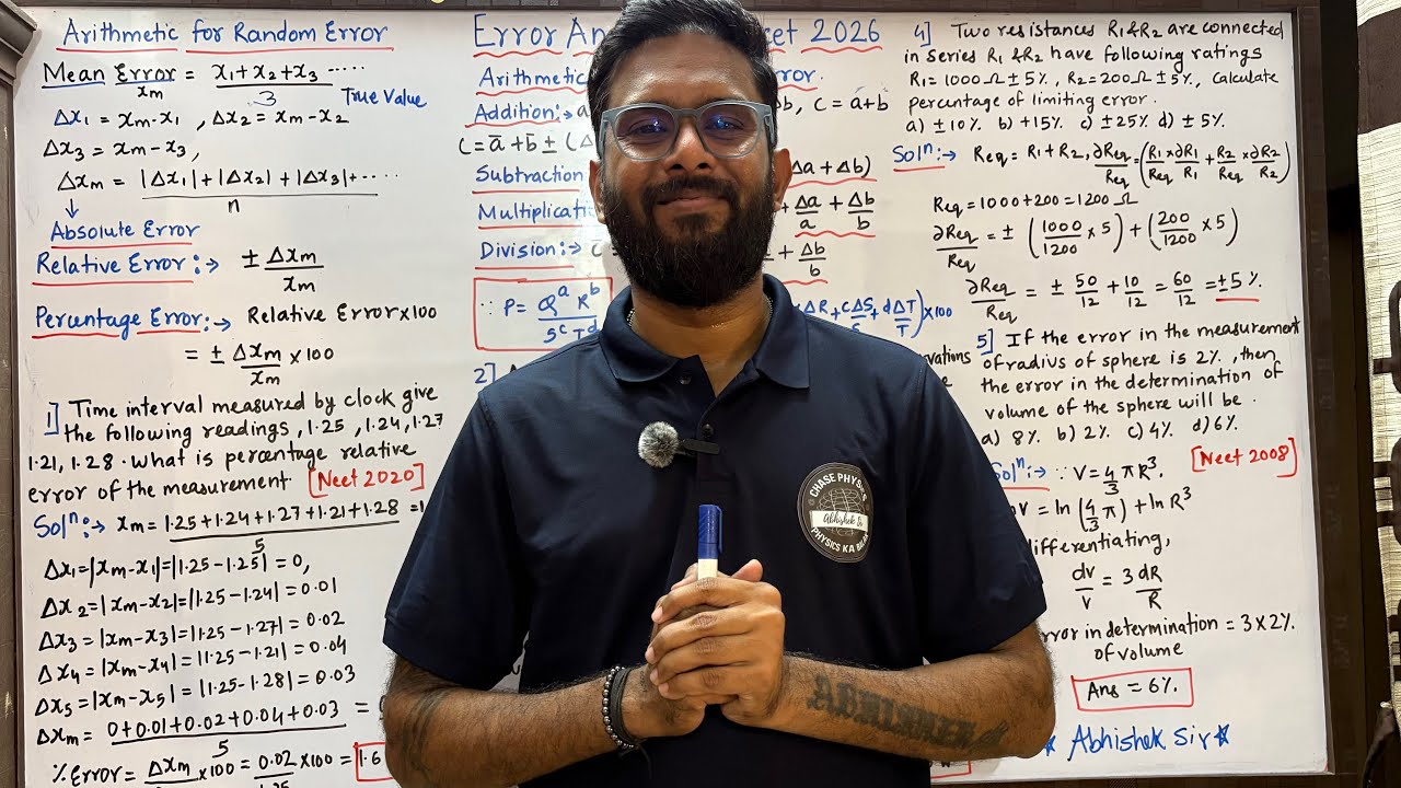 Error Analysis || Complete concept & Problem Solution || MHTCET PHYSICS 2026