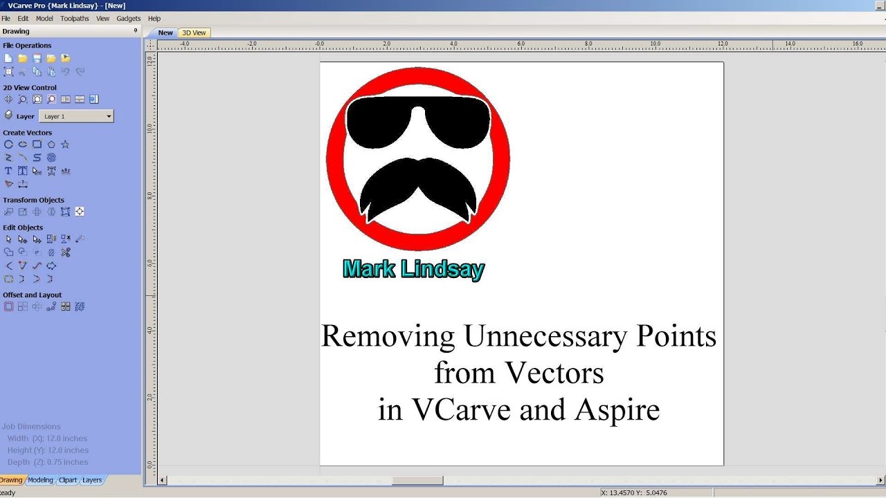 Eliminating Unnecessary Points from Vectors in VCarve and Aspire