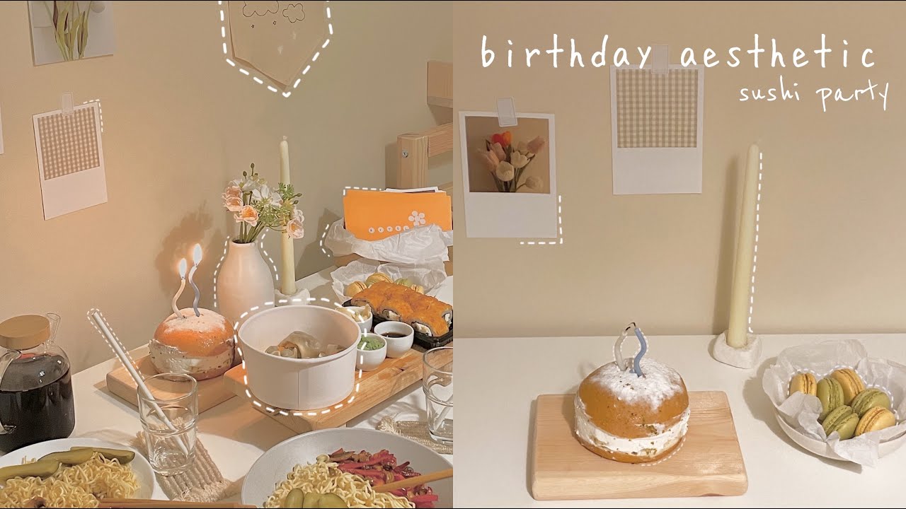 Korean birthday aesthetic inspired    🍰 🎂 🍜 🥟