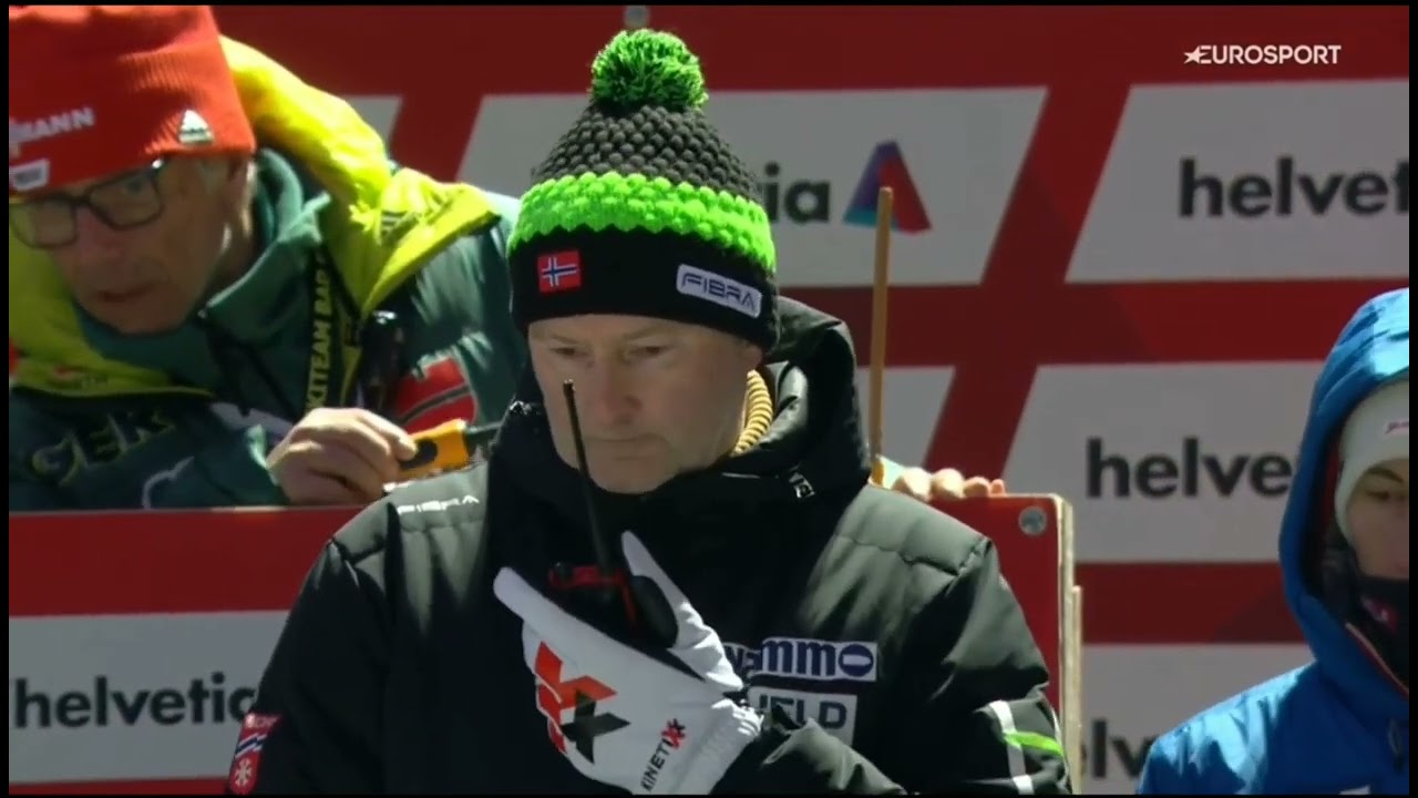 Anna Odine Str&oslash;m - 122,0 m - Dangerous Crash - Women World Cup Engelberg HS140 15.12.2023