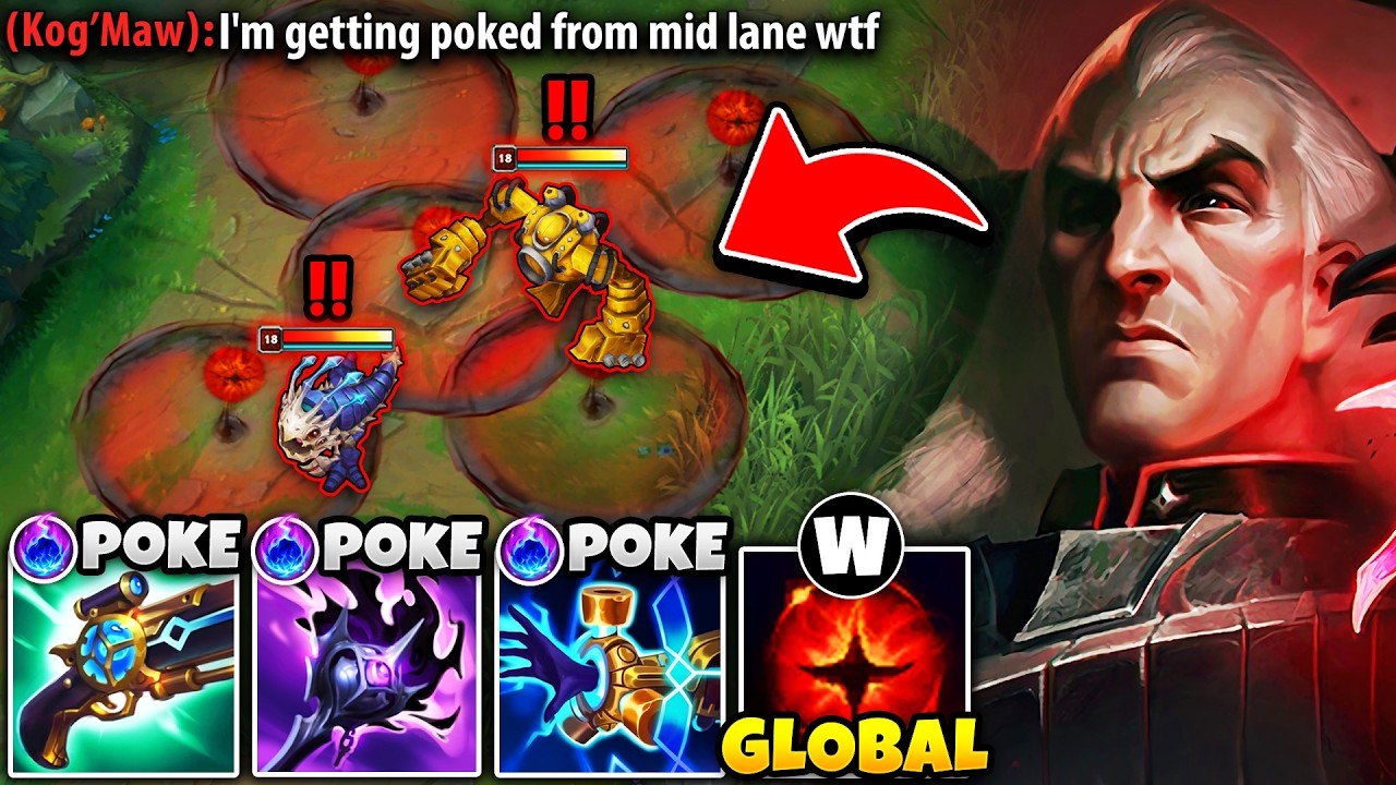 This FORBIDDEN Swain build can poke bot lane from across the map (MAKE THEM RAGE)