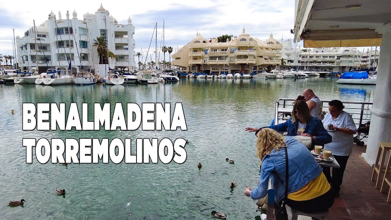 Benalmadena Torremolinos March 12, 2025 Promenade Walk Malaga Costa del Sol Spain [4K]