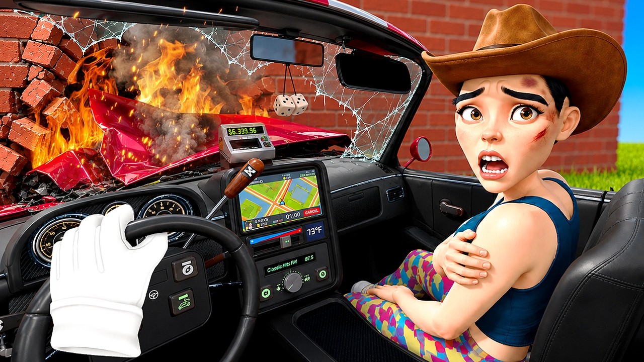 Trying to Complete a Shift Without Crashing in Taxi Driver VR