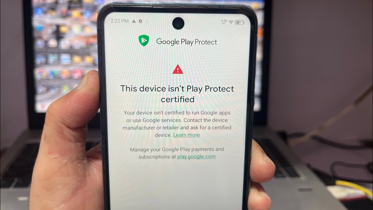 This device isn't play protect certified fix without PC ! Fix play store account play store now work