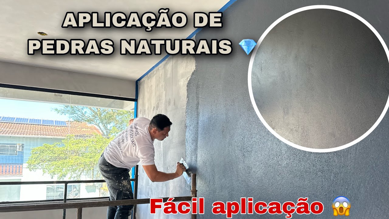APLICAÇÃO DE REVESTIMENTO PEDRAS NATURAIS #pedrasecristais  #pedrasnaturais #pedras