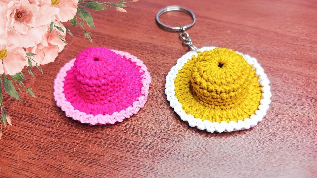 SUPER EASY💯 Crochet Mini Hat Keychain