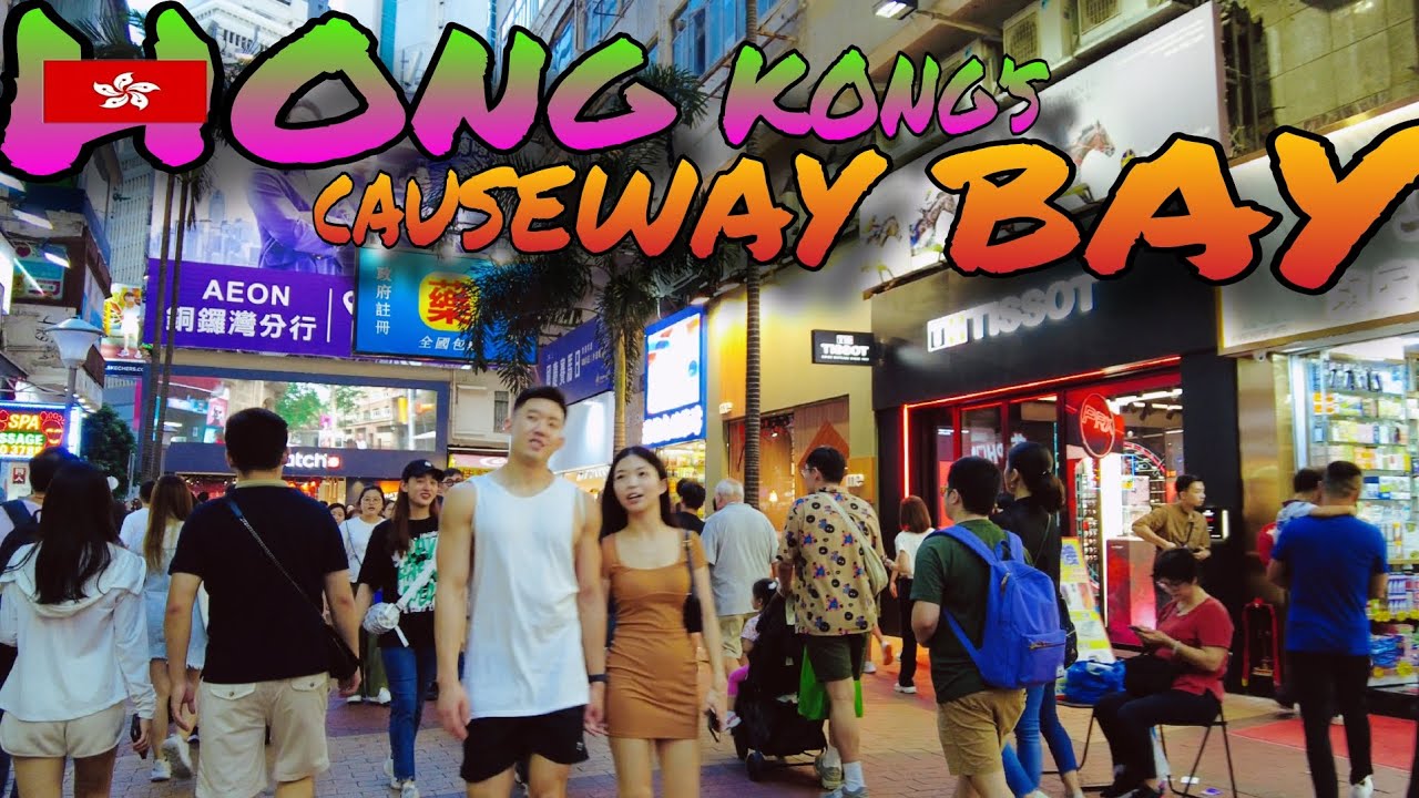 Hong kong | 4K- HDR | Walking tour Causeway bay (CWB) Hongkong's most Crowded District.