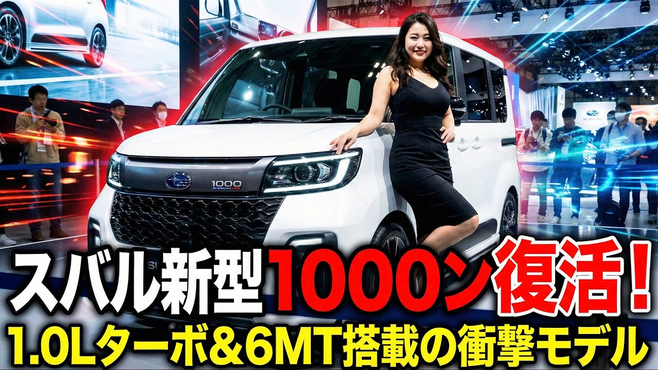 【2026年発売予定】スバル新型1000バン復活！1.0Lターボ＆6MT搭載の衝撃モデル