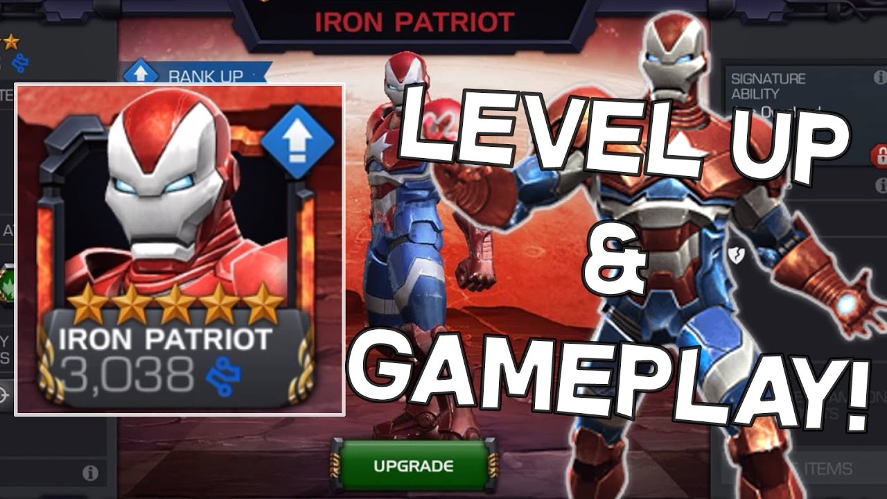 5 Star Iron Patriot Level Up & Gameplay! - Marvel Contest Of Champions