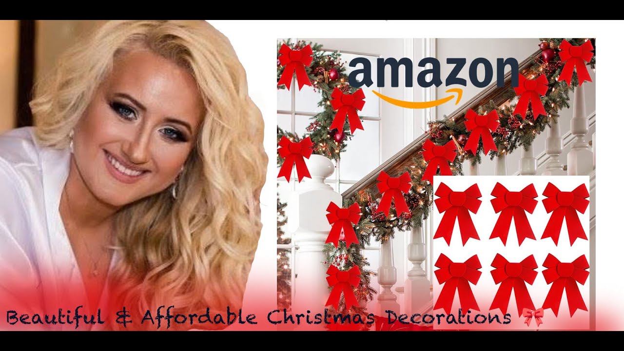 6PCS Large Red Velvet Christmas Bows 🎀 Perfect for Trees, Wreaths & Holiday Decor! Amazon