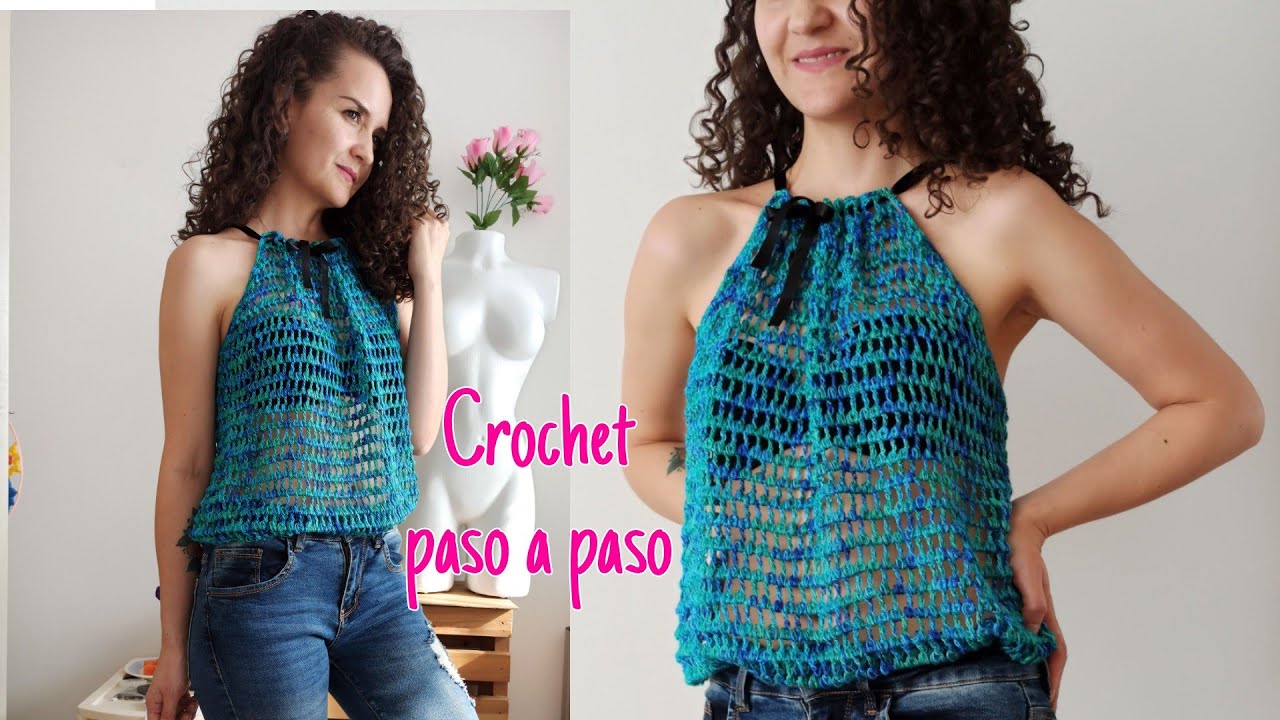 Blusa veraniega y muy calada a crochet 🥰