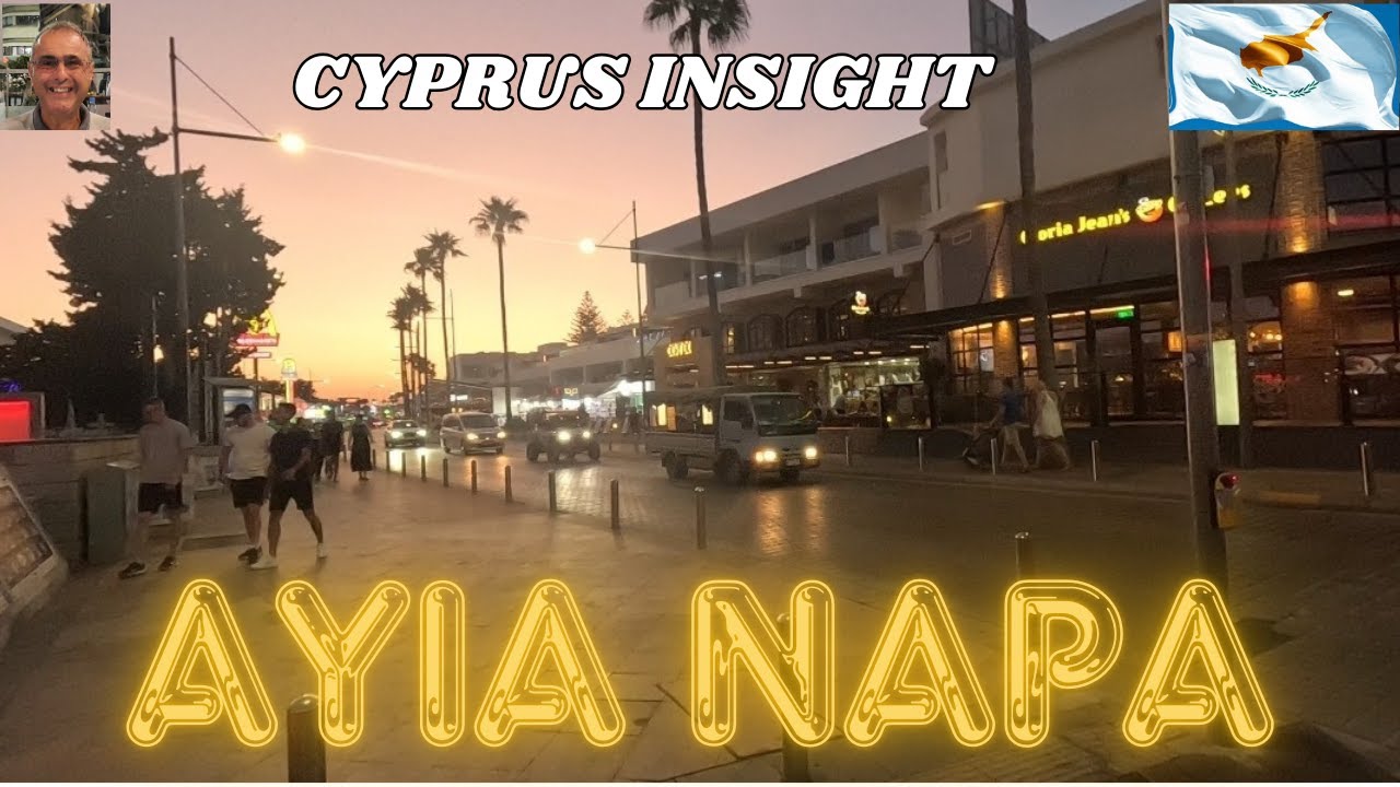 Stroll Around Ayia Napa Cyprus on an August Evening.