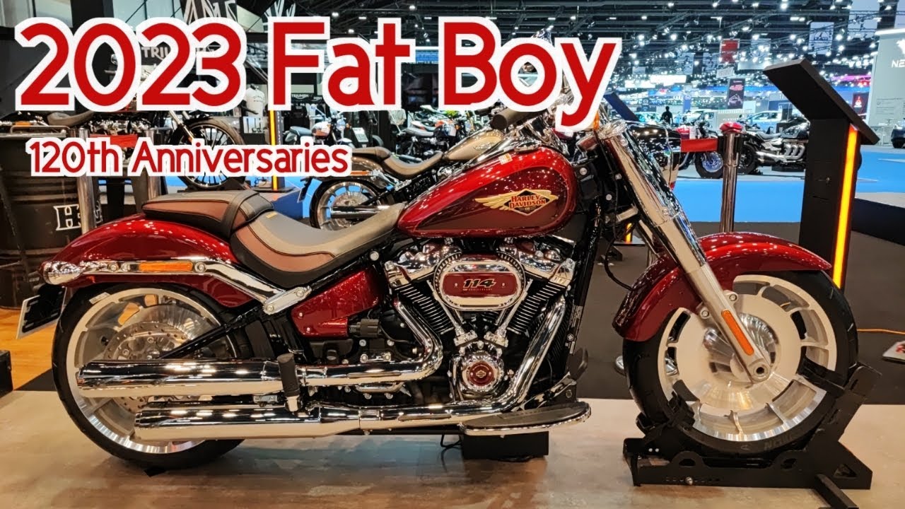 Fat Boy 2023 120th Anniversary Heirloom Red Fade Walkaround Close up details
