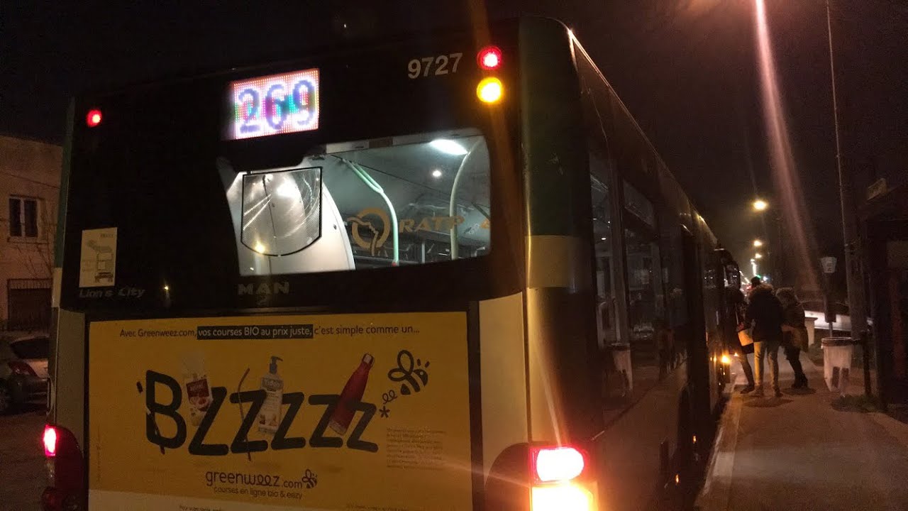 Ligne 269 — MAN NL 253 RATP BUS | 9727 KICKDOWN !