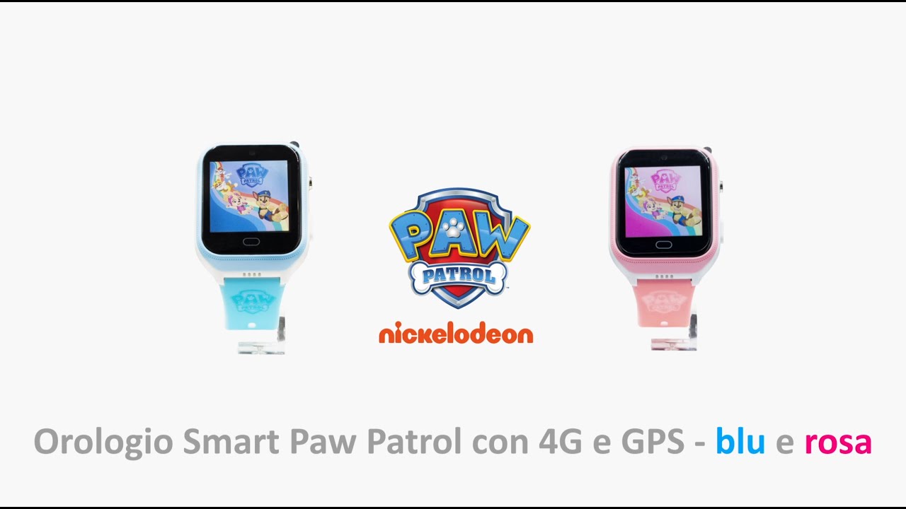 OROLOGIO SMART PAW PATROL CON 4G E GPS - BLU E ROSA (Italian)