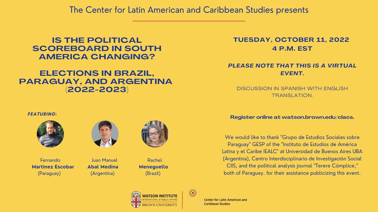 Is the Political Scoreboard in South America Changing  Elections in Brazil, Paragu