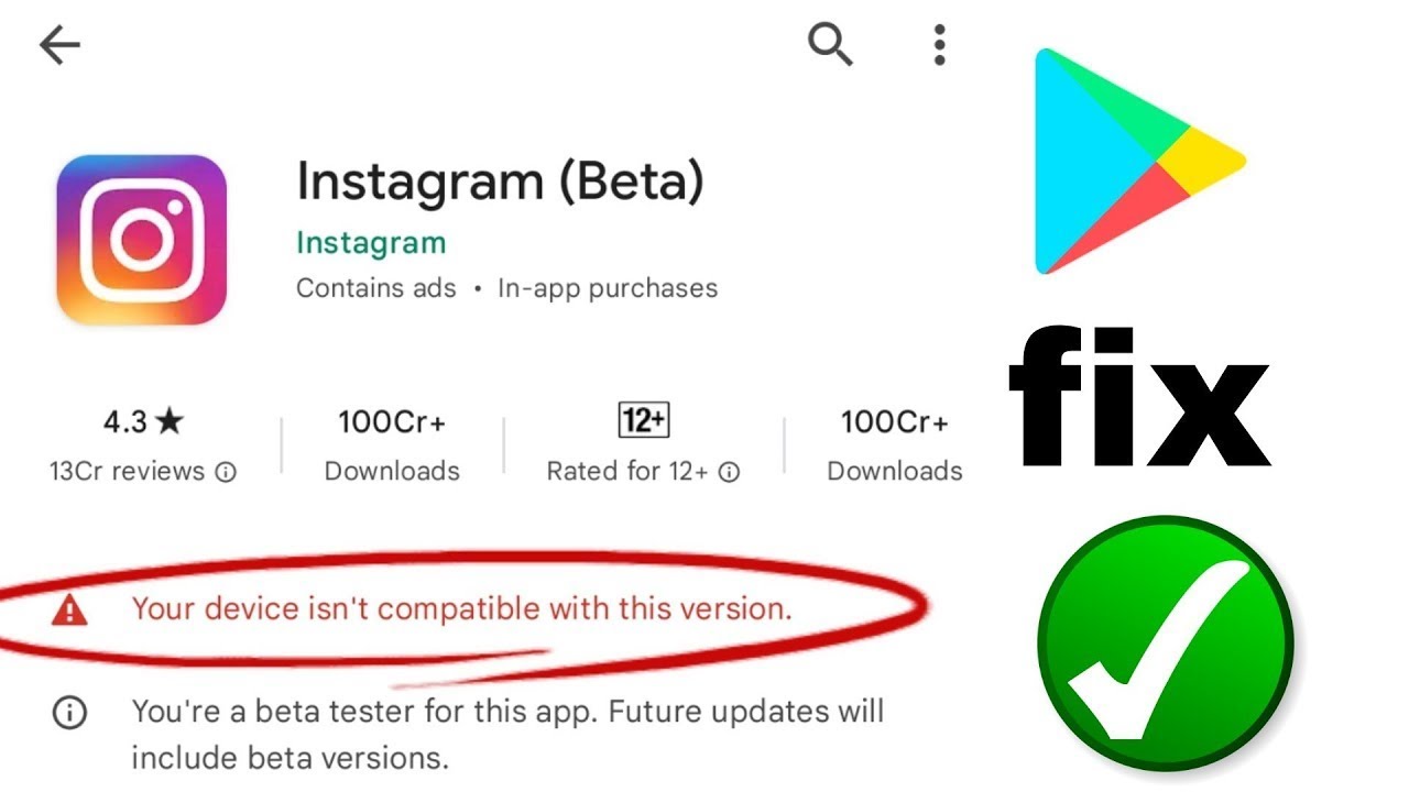 How to fix your device isn't compatible with the version Malayalam|Instagram|