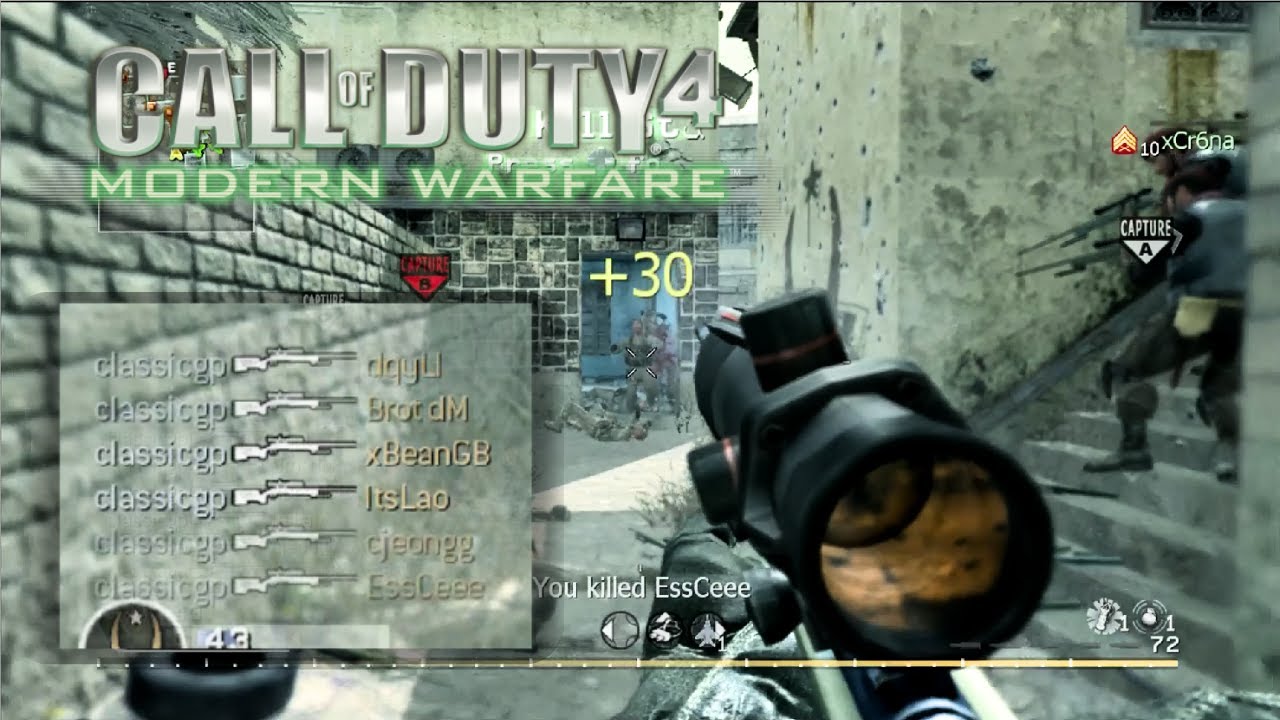 6 ON SCREEN! Call of Duty 4 Sniper Lobby's are unbeaten...
