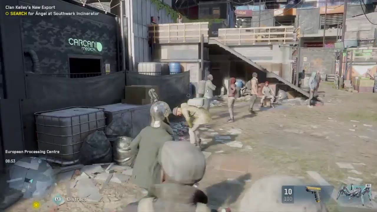 Watchdogs legion get the relic from the processing centre