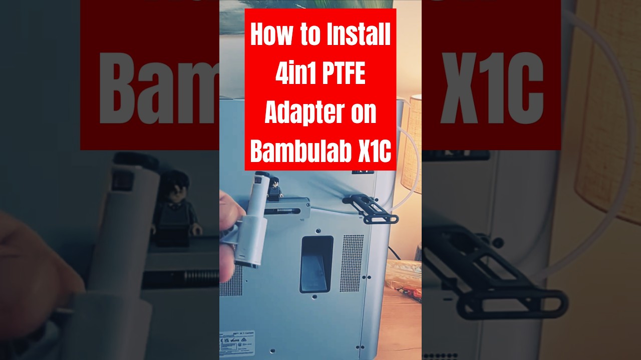 BambuLab X1C Combo Setup Part 2 How to Install 4in1 PTFE Adapter #bambulab #howto