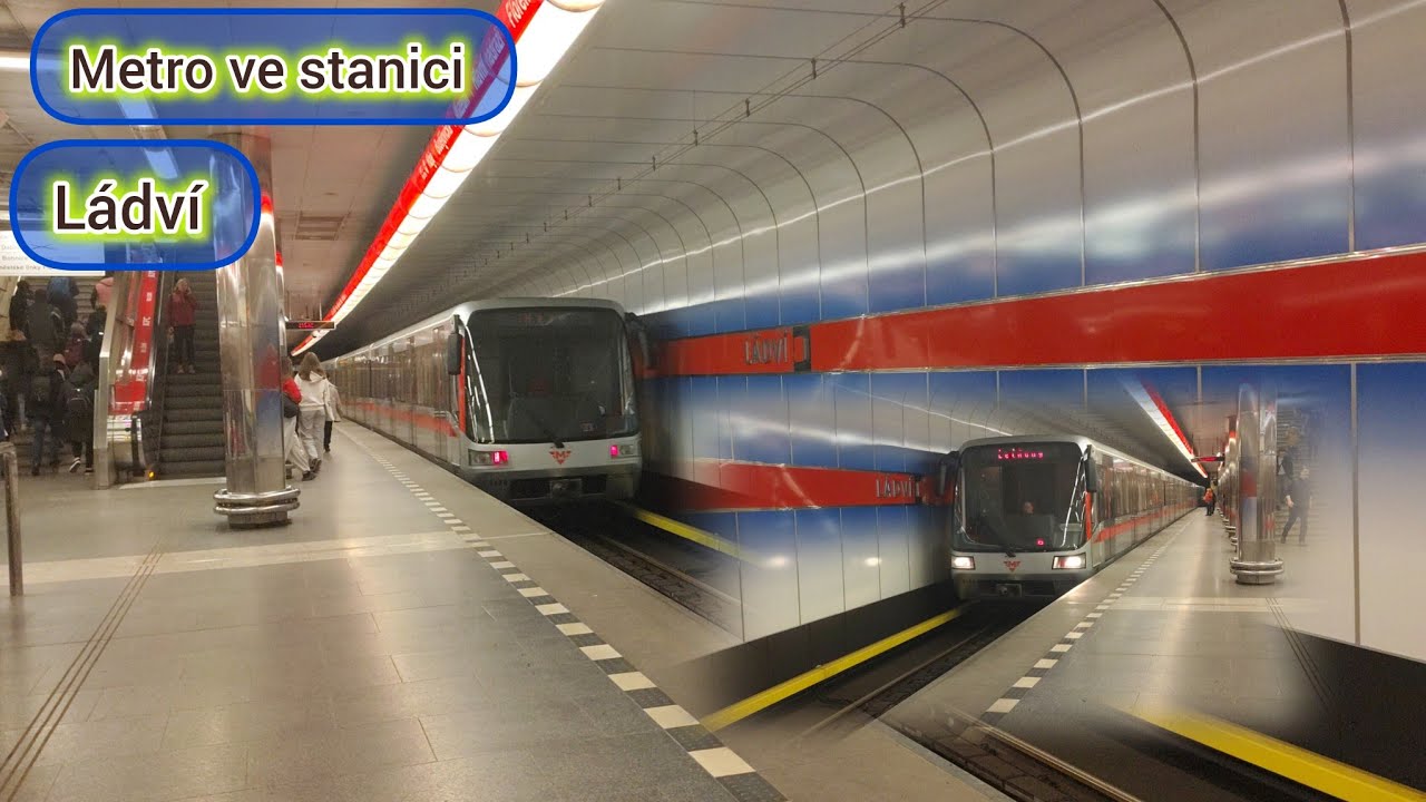 Metro ve stanici/Metro in station Ládví 