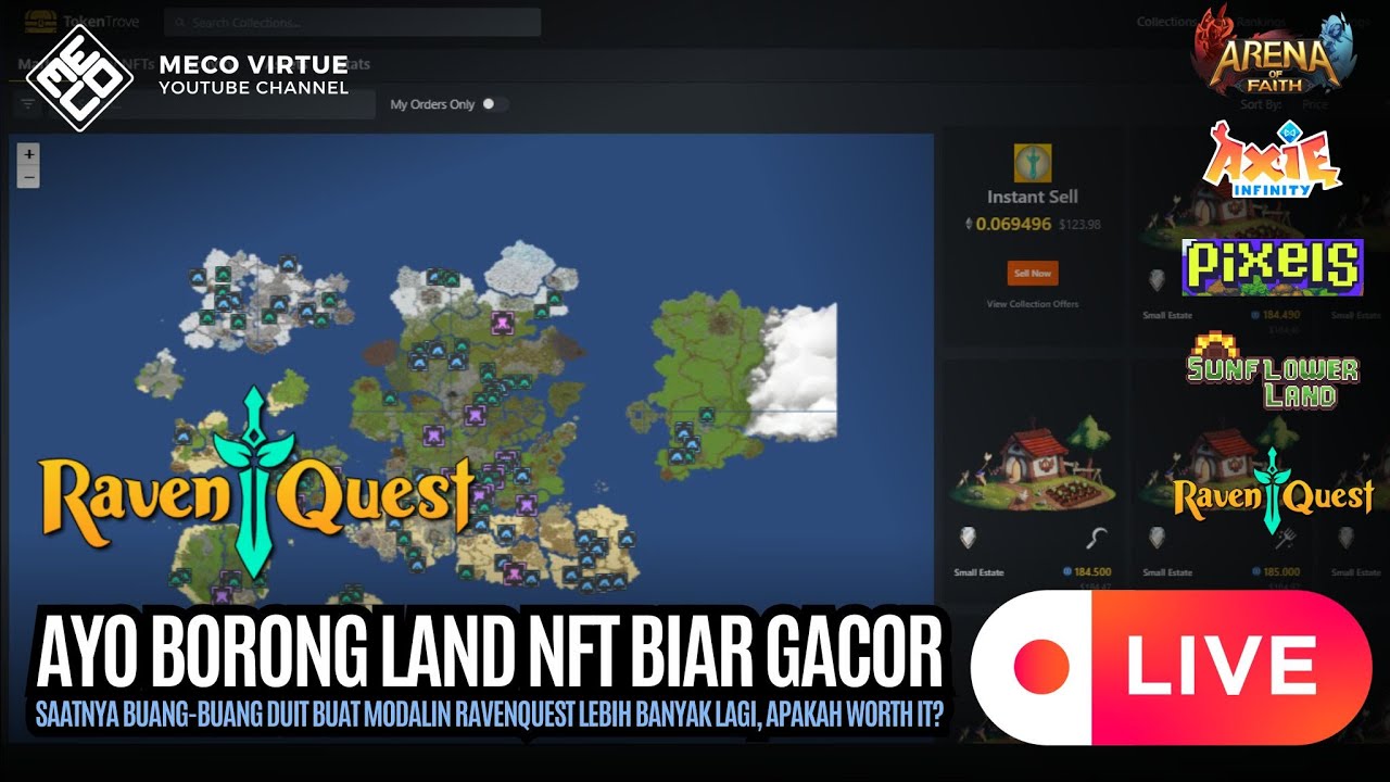 🔴 Borong Land NFT Biar Makin Gacor Cuannya! -  RavenQuest Indonesia - MECO LIVE 2025 #72