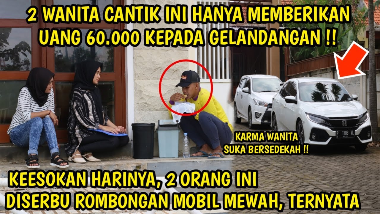 2 WANITA CANTIK INI HANYA MEMBERIKAN UANG 60.000 KEPADA GELANDANGAN ! INILAH YANG TERJADI