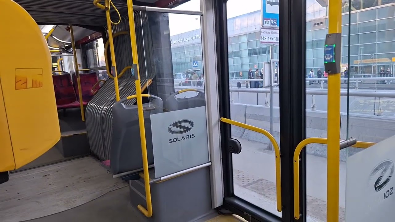 Warsaw, Poland Bus line 175 ride from Komitetu Obrony Robotników to Chopin Airport 