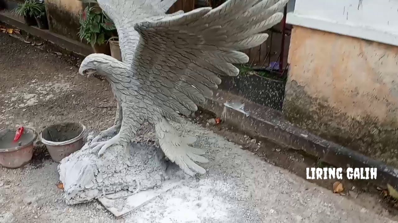Tutorial cara membuat patung garuda || Tutorials make garuda figurines out of cement